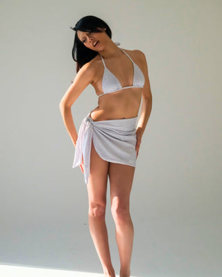 Alison Sarong in White Snakeskin