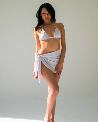 Alison Sarong in White Snakeskin