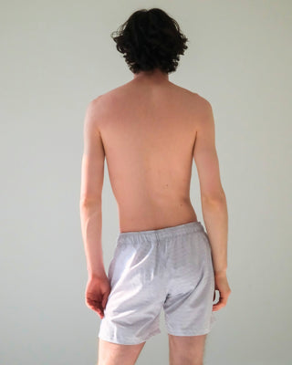 Men's Swim Trunks in White Snakeskin