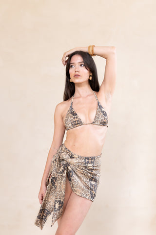 Alison Sarong in Brown Snakeskin